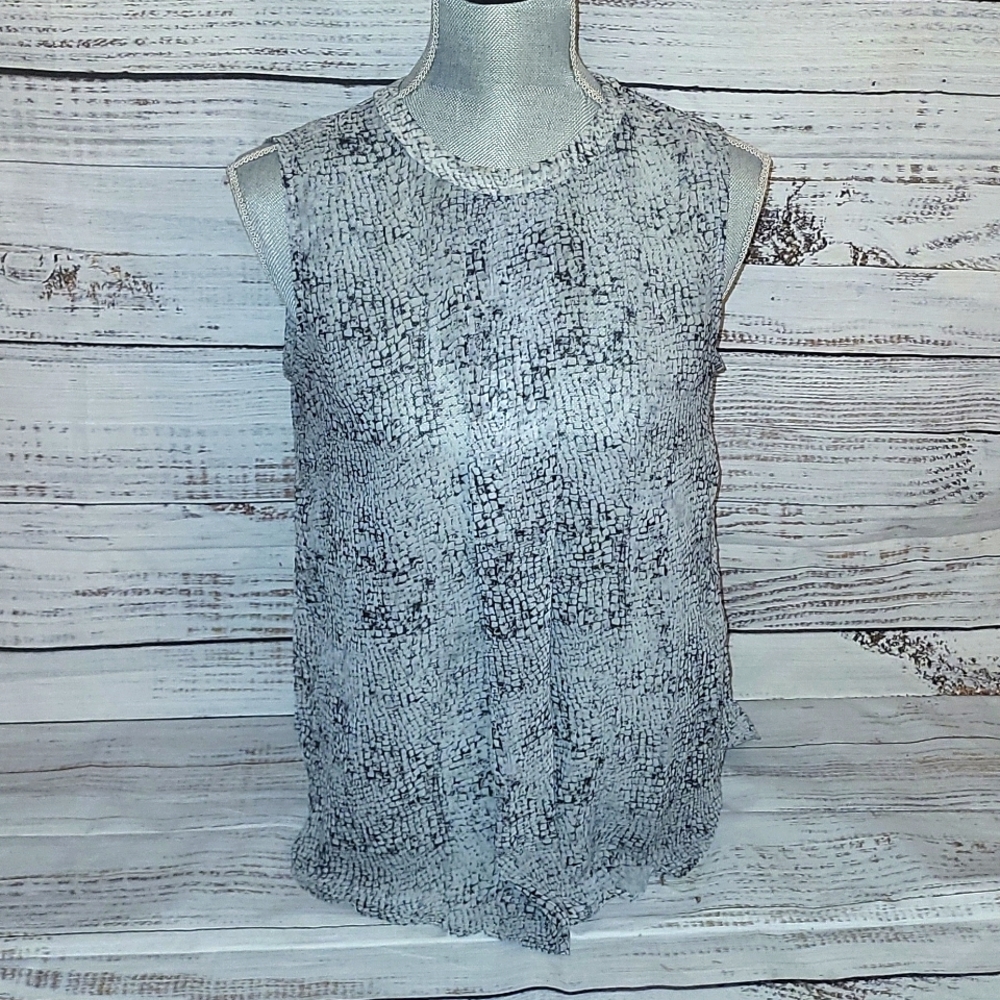 Vince Camuto sheer flowy tank